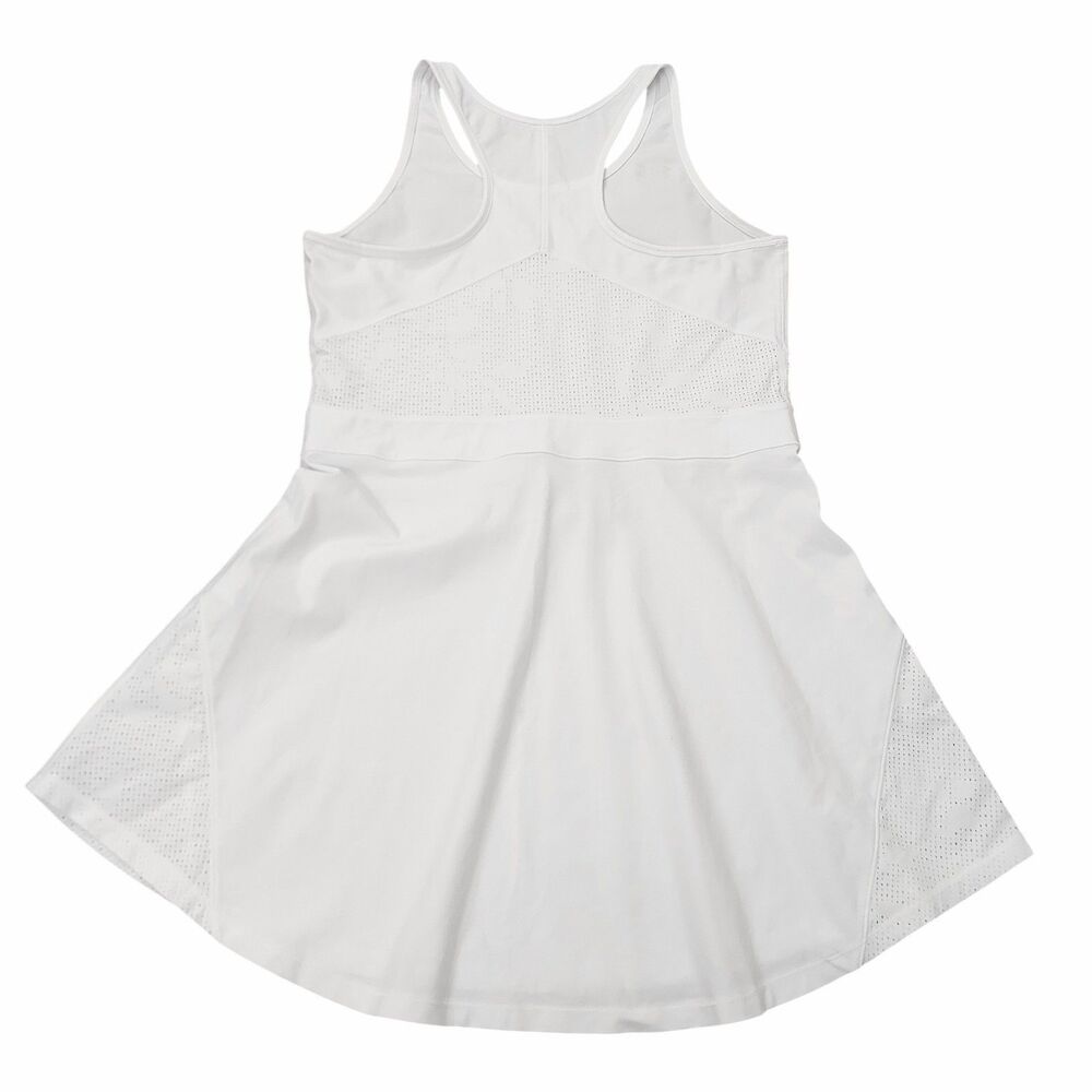 Under Armour Tennis Dress Womens Large White Heatgear Fitted Athletic Golf View 6